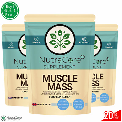 Muskelaufbau Booster 770mg Kapseln hochfest 100% natürliche & starke Ergänzung