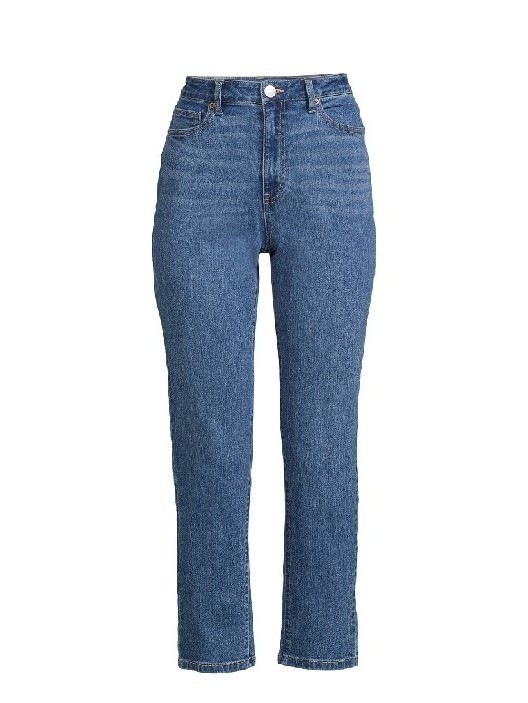 No Boundaries Girls Juniors' High Rise Mom Jeans Medium Wash Size