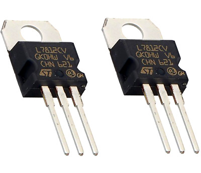 L7812CV Regler 12 Volt 1,5 Amp Festspannung 2er Pack für Reparaturen Arduino DIY