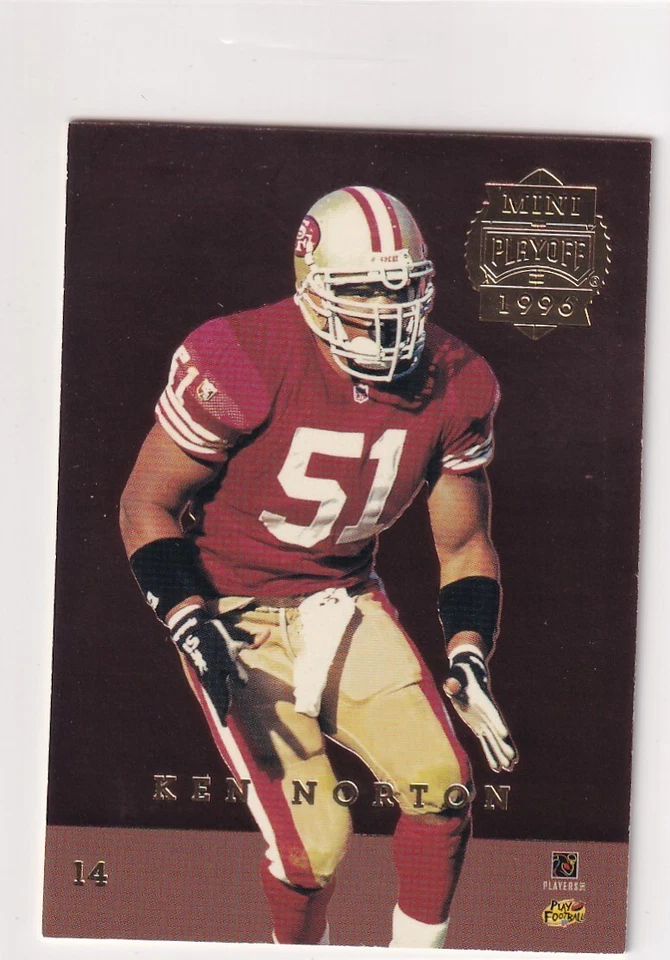 1996 PLAYOFF MINI REGGIE WHITE KEN NORTON PACKERS 49ERS NFL FOOTBALL JC-4112 - Image 2 of 2