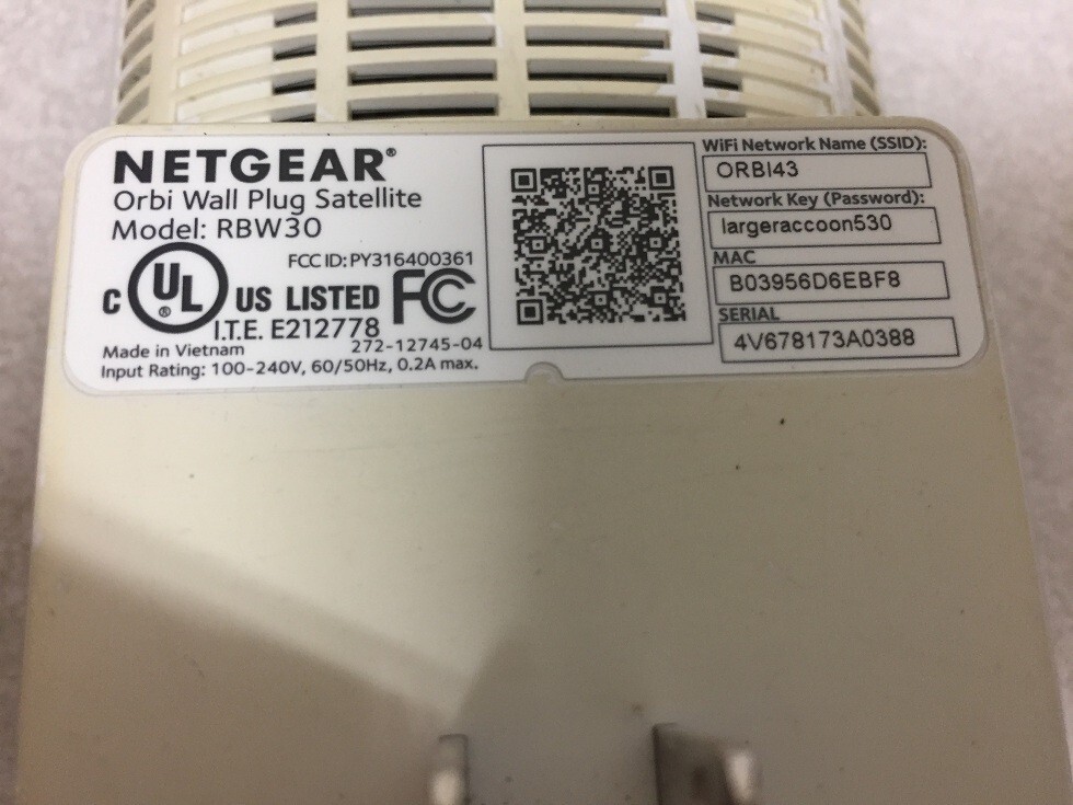 NETGEAR RBW30-100NAS 4-Port Wall-Plug Wireless Router for sale online ...