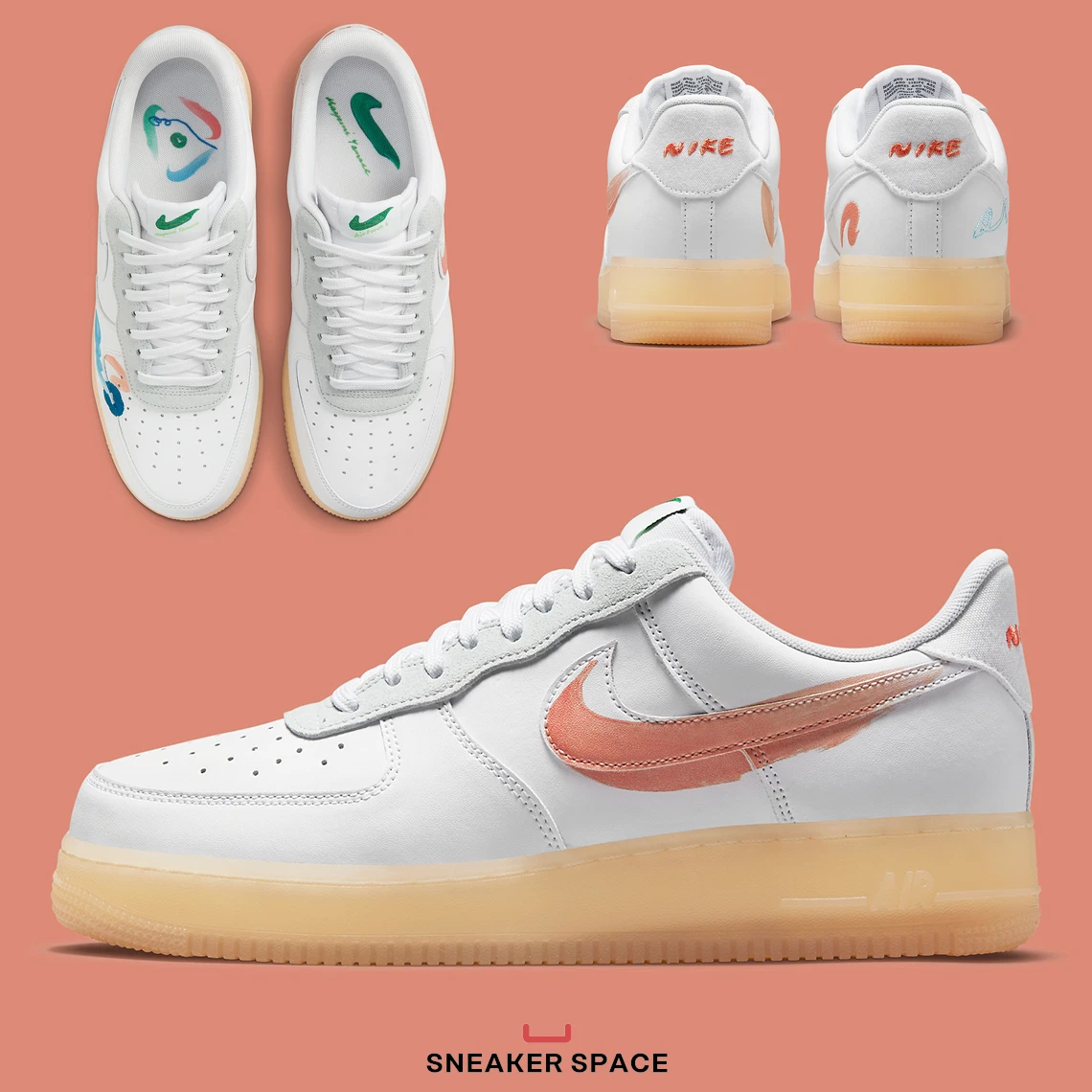 Preços baixos em Nike Mayumi Yamase x Air Force 1 Flyleather Earth