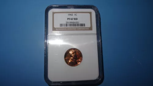 1962 NGC PF67 RED PROOF LINCOLN MEMORIAL PENNY 1C