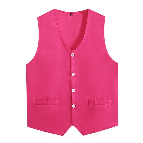 Unisex Kid Volunteer Activity Vest Button Up Waistcoat Uniform Sleeveless Jacket - Picture 80 of 119