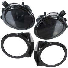 SATZ LINKS + RECHTS NEBELSCHEINWERFER DUNKEL GLAS + RAHMEN FÜR BMW E46