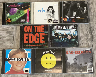 Lot 8 Rock CDs Simple Plan, No Alternative, Everclear, Bad Religion, On the Edge