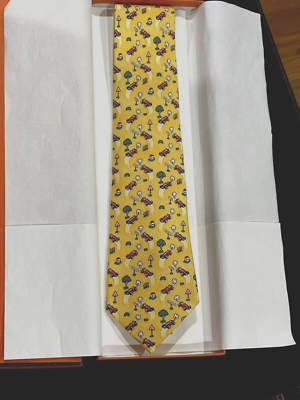 HERMÈS LE MANS Limited Edition Tie AUTO DE FRANCE 7697 OA NIB | eBay