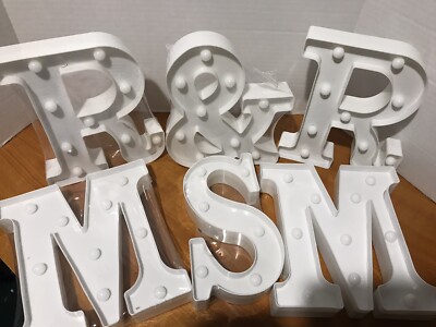 Light Up Letters 8.5'' Table Wall Decor 6 PCS Battery Operated Warm White READ