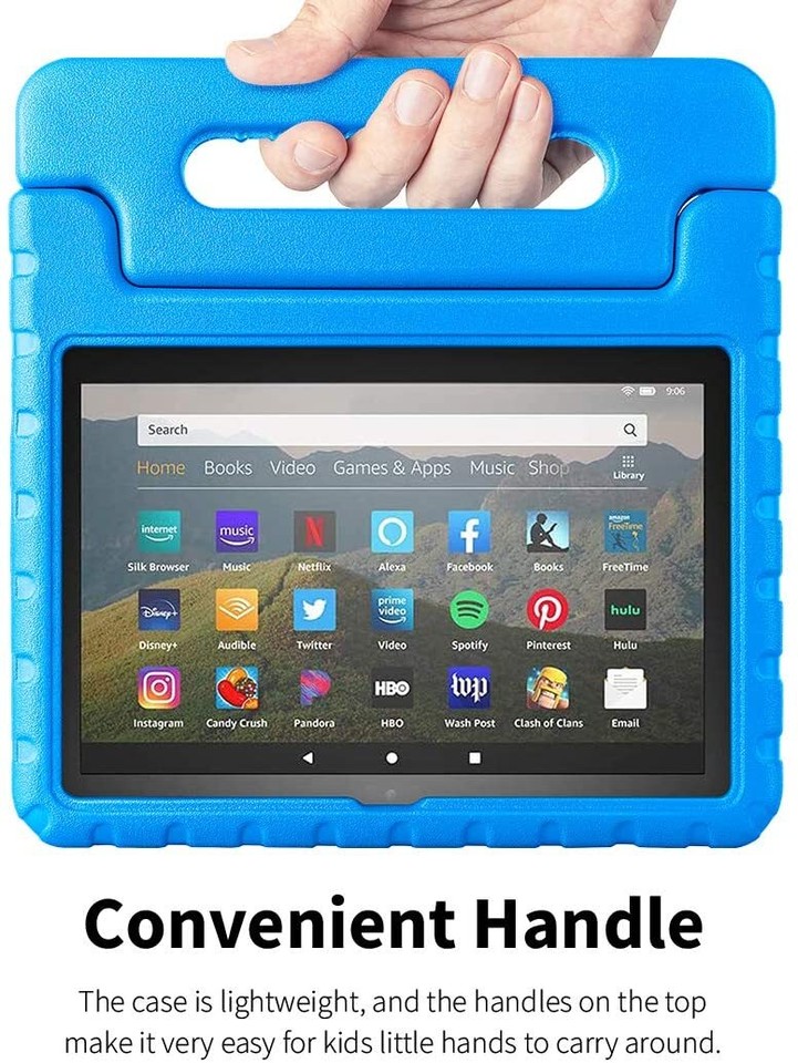 Custodia In Pelle Sintetica Per Tablet Amazon Fire &ndash; Modelli 7,8,10,11 Pollici (2022-2024) &ndash; Con Autosleep