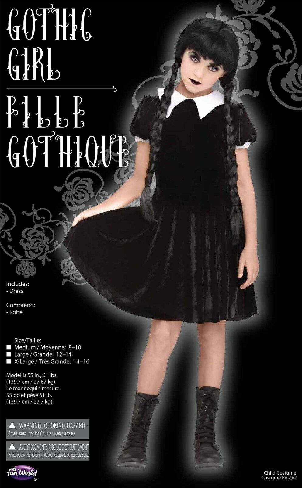 Gothic Girl Adult Wednesday Addams Costume – Costume Zoo