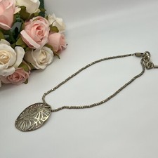 Kenneth Cole Gold-Tone Graphic Flower Pendant Bead Necklace 16-18