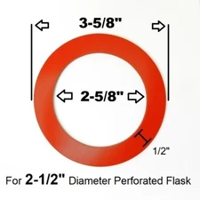 Silicone Rubber Gasket for Vacuum Casting for 2-1/2" Perforated Flasks Seal 