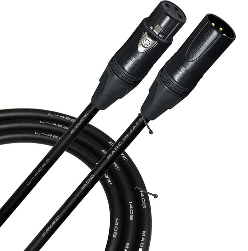 Canare Quad L-4E6S Cable | Neutrik Gold XLR Right-Angle | Black