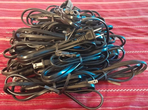 20 lot Tv Power cords Figure 8 Computer TV 2 prong approximately 5 ft. SHIP FAST