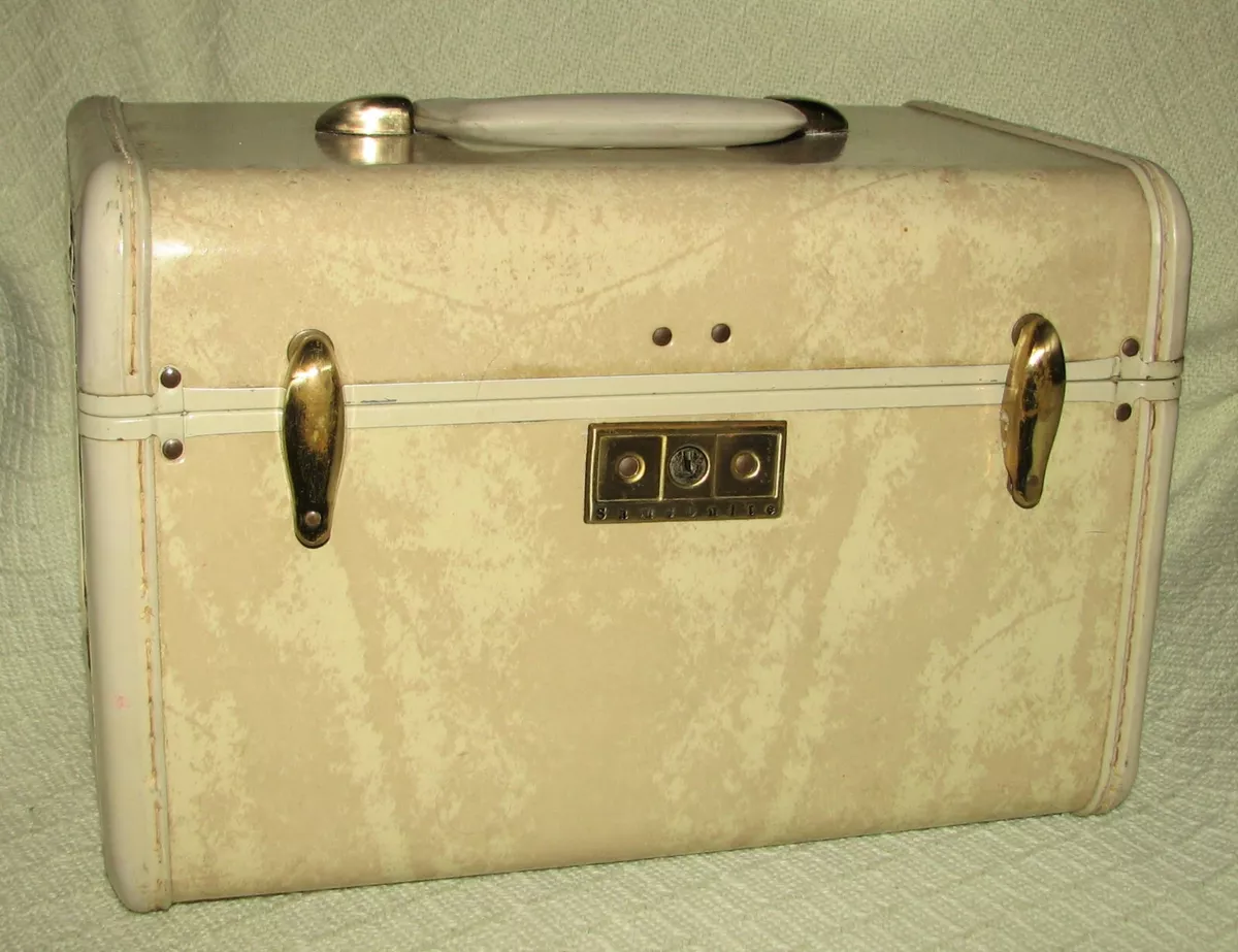 Vintage Mid Century Samsonite Travel Train Carry on Makeup Case