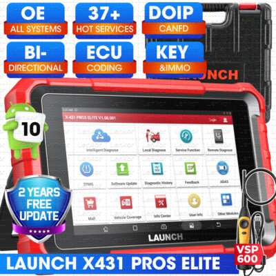 2025 LAUNCH X431 PRO Elite V + PRO5 OBD2 Scanner Car Diagnostic Tool Key Coding