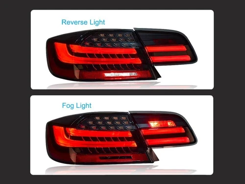 Pair LED Tail Light Brake Light For BMW 3 Series 330 335 M3 E92 2006-2012 Black - Picture 7 of 19