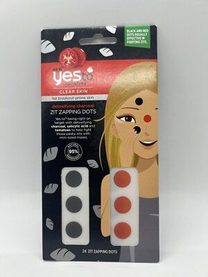 4 x Yes To Tomatoes Charcoal Zit Zapping Facial Dots 24 Dots