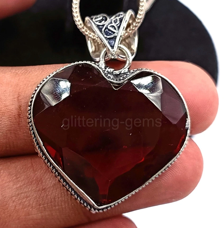 80.00 Ct Red Ruby Heart Cut Pendant IGL Certified Loose Gemstone 5MSB - Image 2 of 4