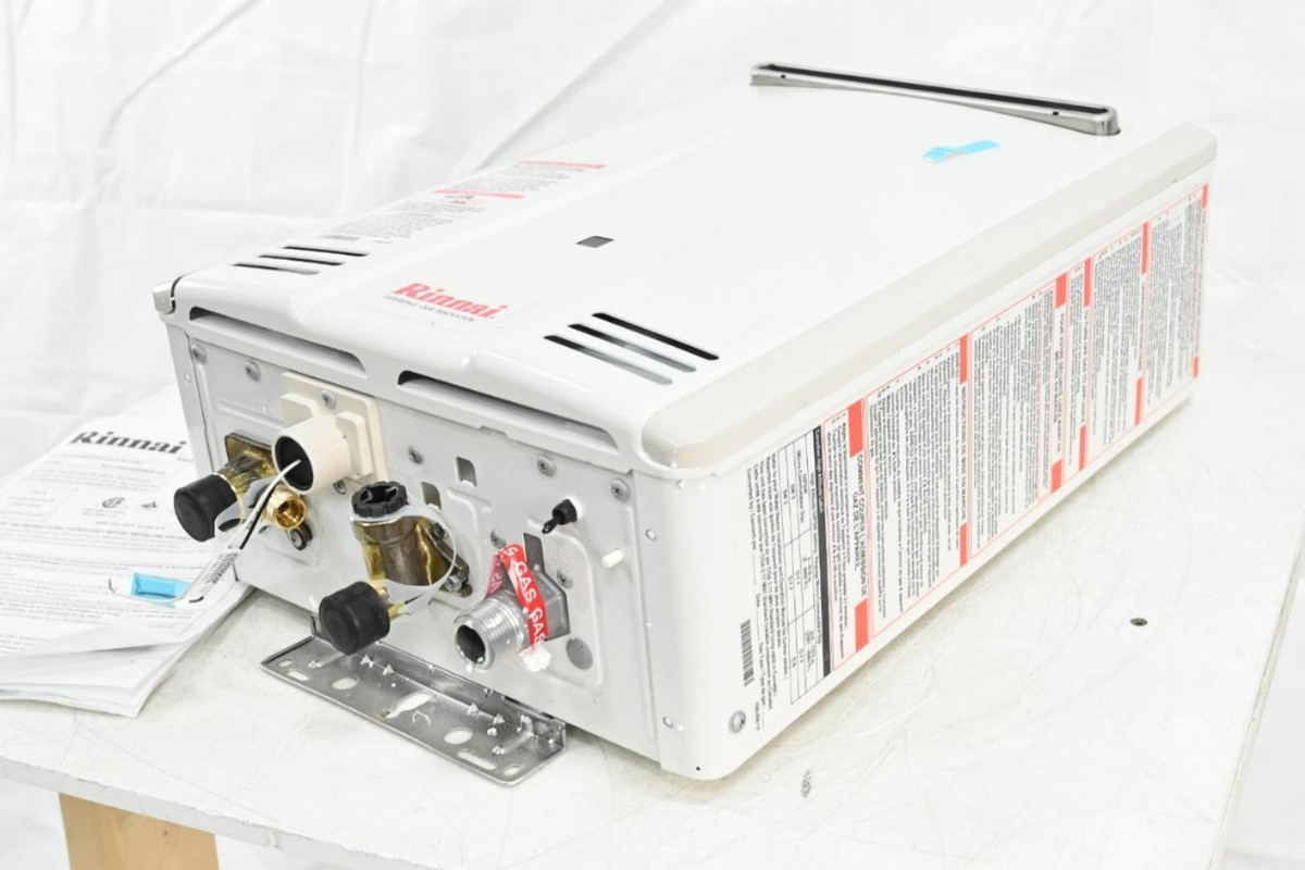 Rinnai V53DeN Outdoor Natural Gas Tankless Hot Water Heater, White | eBay