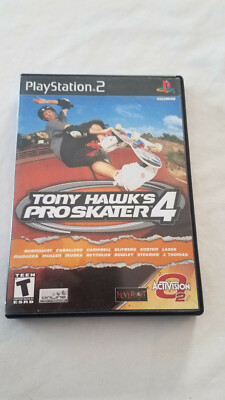 PS2 Tony Hawk's Pro Skater 4 Sony PlayStation 2 Black Label COMPLETE CIB
