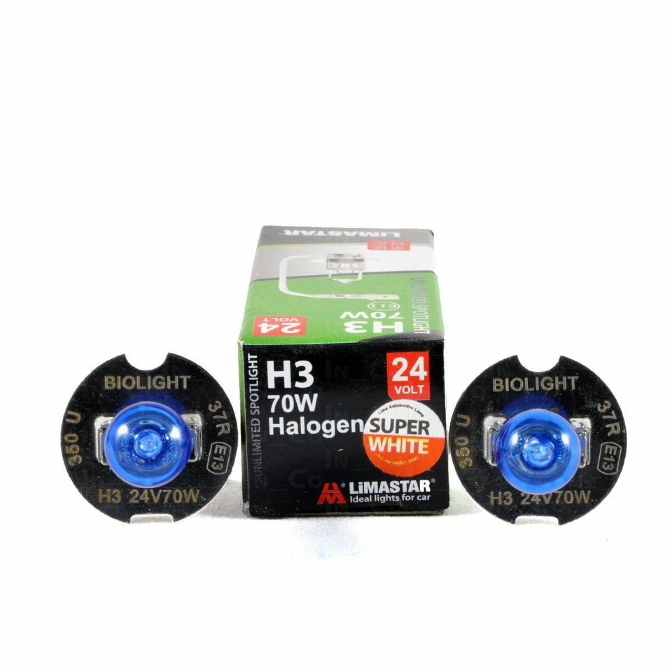 H3 24V 70W Xenon White Halogen Headlight Bulbs 6000k HGV Truck - Image 4 of 4