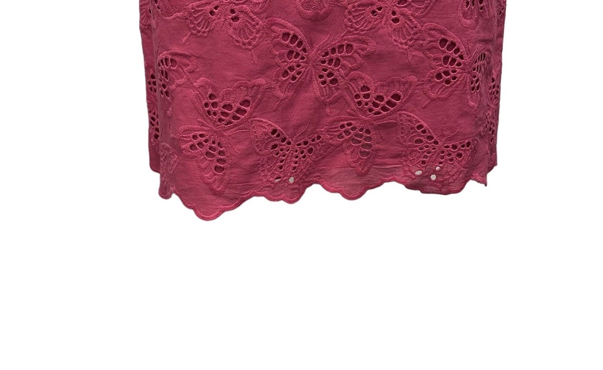 Kate Spade Eyelet Butterfly Shift Lace Dress Size 2 Pink Kate Spade Eyelet Butterfly Shift Lace Dress Size 2 Pink