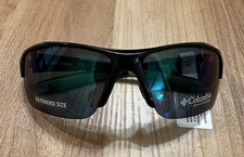 Columbia Polarized WINGARD C558SP Wrap Sunglasses Black Green Mirror
