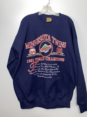 Vintage XL Minnesota Twins 1991 World Champions Sweatshirt