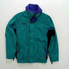 Vintage 90s Columbia Sportswear Women's/Youth Bugaboo Windbreaker Jacket XL Teal