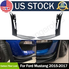 For Ford Mustang 15-17 GT500 Style Front Corner Spoiler Winglet Splitters Carbon