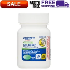 Equate Gas Relief, Simethicone 125 mg, Extra Strength Softgels, 20 Count