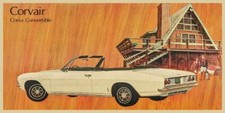 1966 Chevrolet Corvair Corsa Convertible New STEEL Sign 8 x 16" Made in USA