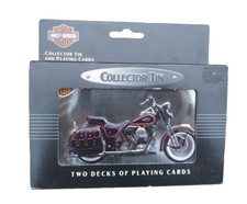 1998 HARLEY DAVIDSON  Collectible Tin & 2 Decks Playing Cards- Official Licensed