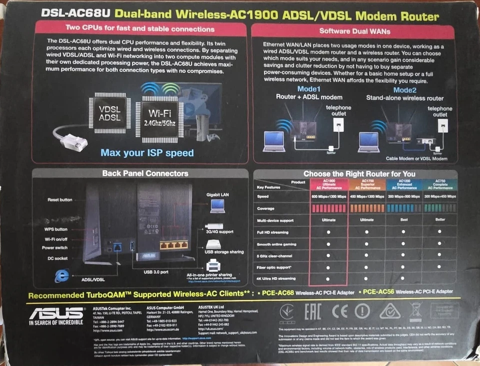 Scheda di rete WIFI PCI-E ASUS PCE-AC68 - Immagine 2 di 2