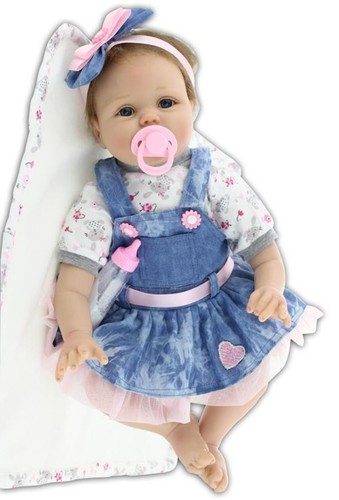 22" Reborn Dolls Baby Realistic Soft Handmade Vinyl Silicone Newborn Doll Gifts - Picture 5 of 7