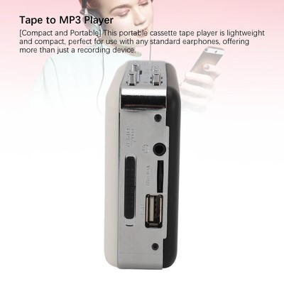 Cassette Player Cassette To MP3 Converter Auto Reverse Portable Tape Player New