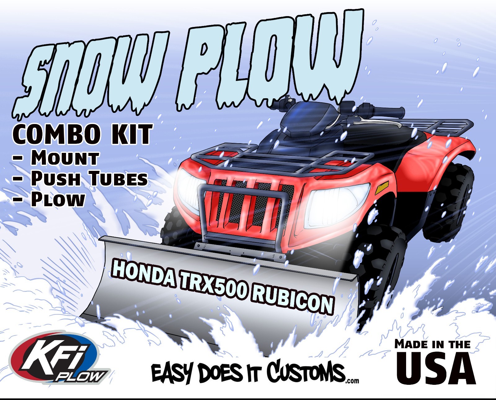 Honda TRX500 Rubicon (All Models) 20012004 KFI ATV 60" Snow Plow