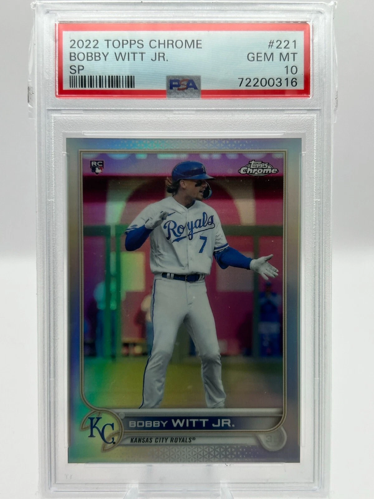 Bobby Witt Jr. 2022 Topps Chrome #221 Extended Short Print Price  