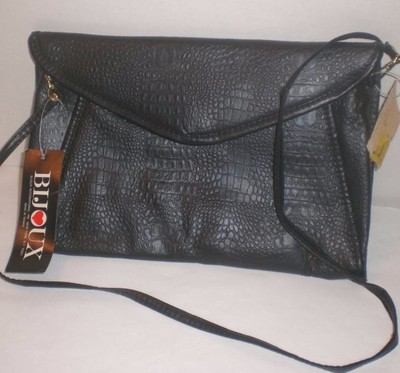 Vintage BIJOUX International Womens Handbag Purse Faux Leather Shoulder Bag NWT