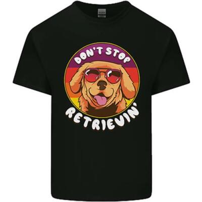T-shirt Humoristique 'Dont Stop Retrieving' Golden Retriever - Marque Gildan - Coton - Taille Au Choix