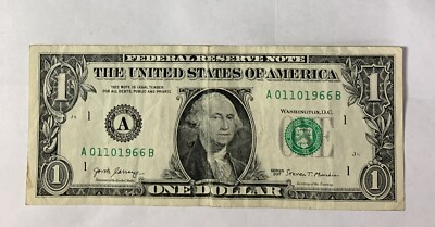 BIRTHDAY/ANNIVERSARY $1.00 CURRENCY NOTE 01-10-1966 | eBay