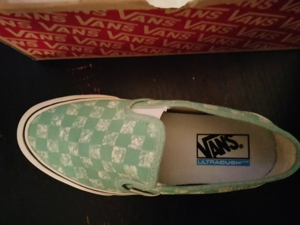 Vans slip best sale on checkerboard dames