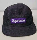 SS09 Supreme Camp Cap Vintage Gris Sombrero De 2009 Violeta Logo Caja Muy Raro