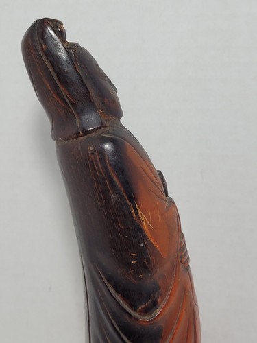 Antique Chinese Woman Carving Statue Figurine Asian Oriental Decor - Picture 9 of 11