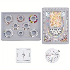 1set 4pcs 4 styles Flocking PVC Bead Design Boards Bracelet Design Board