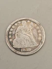 1859 Seated Liberty Silver Dime 10c