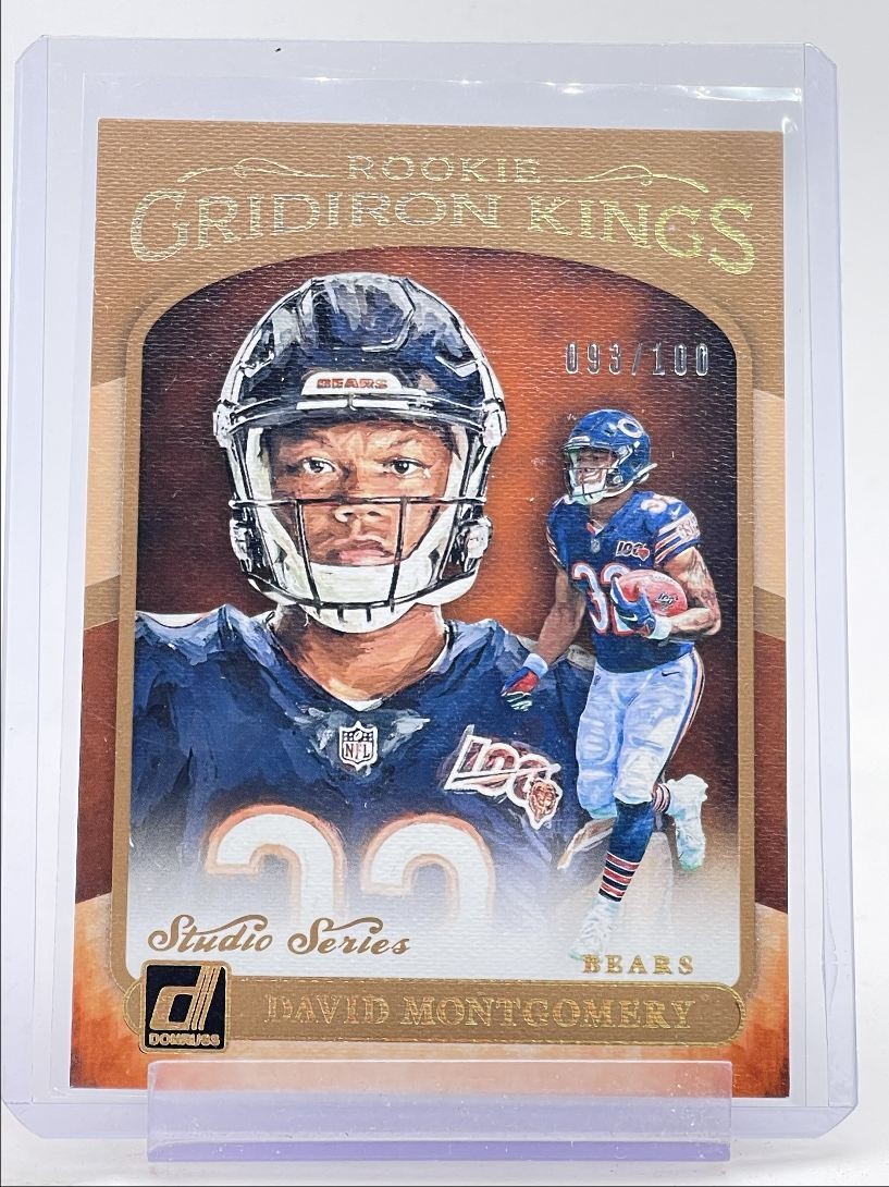 DAVID MONTGOMERY 2019 DONRUSS GRIDIRON KINGS STUDIO SERIES RC /100 Q2550