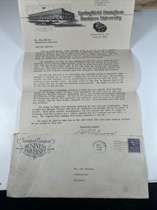 1945 WWII-Springfield Draughon Business University MO-Letter & Application