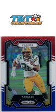 AJ Dillon 2023 Panini Prizm Red White and Blue #106 Green Bay Packers 23a
